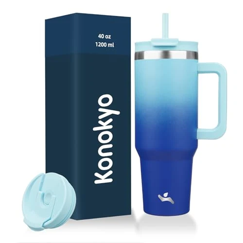 Certified 40 oz Insulated Tumbler Water Bottle with Handle Luxury