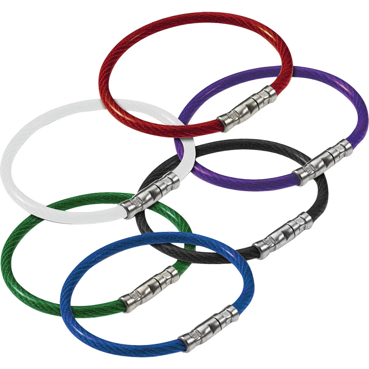 Easy-to-Use Lucky Line Steel Braided Cable Nylon-Coated 5 In. Key Ring Carefully Designed