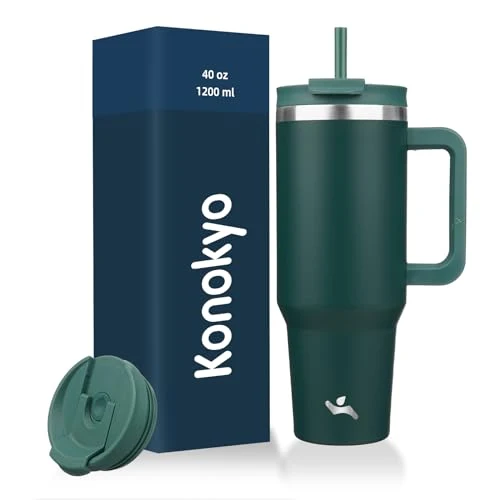 Sustainable 40 oz Insulated Tumbler Water Bottle with Handle High-Grade