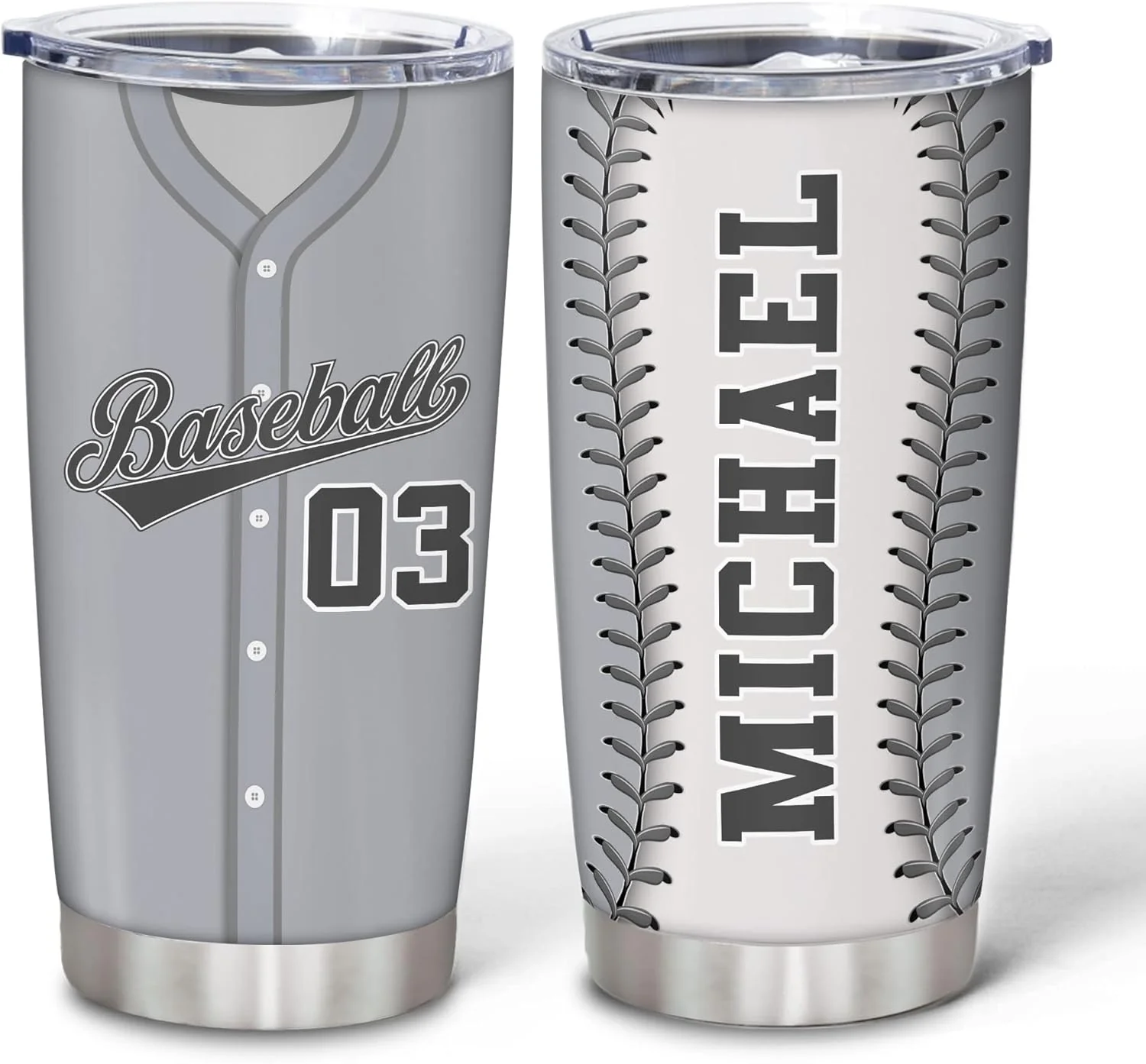 Advanced Hyturtle Personalized Baseball Tumbler Baseball Players Design Stainless Steel Double Walled Vacuum Insulated Tumblers 20oz30oz Coffee Travel Mug Cup Christmas Gift For Men Boys Friends Dad Sports Fan Premium