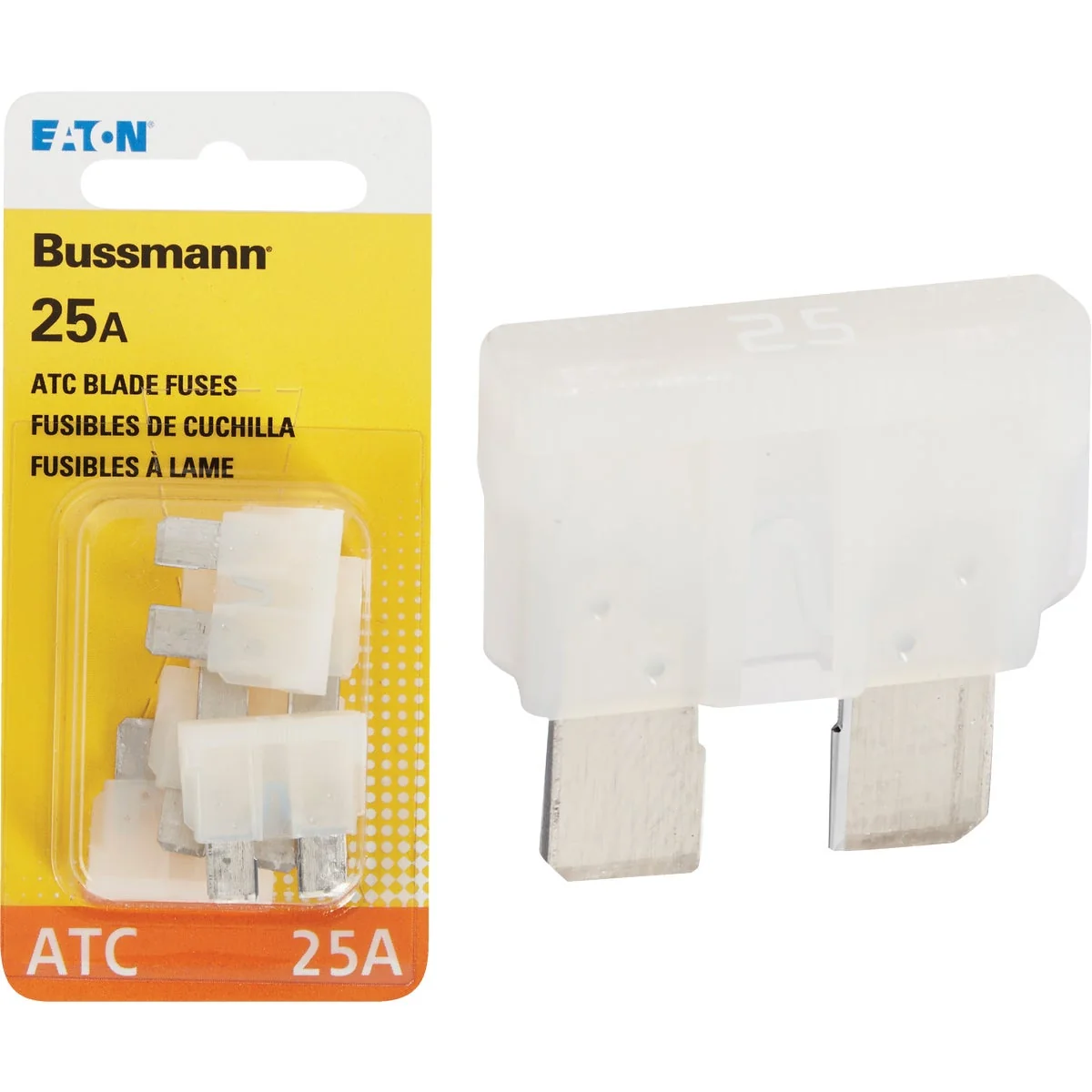 Refined Bussmann 25-Amp 32-Volt ATC Blade Automotive Fuse 4-Pack Advanced