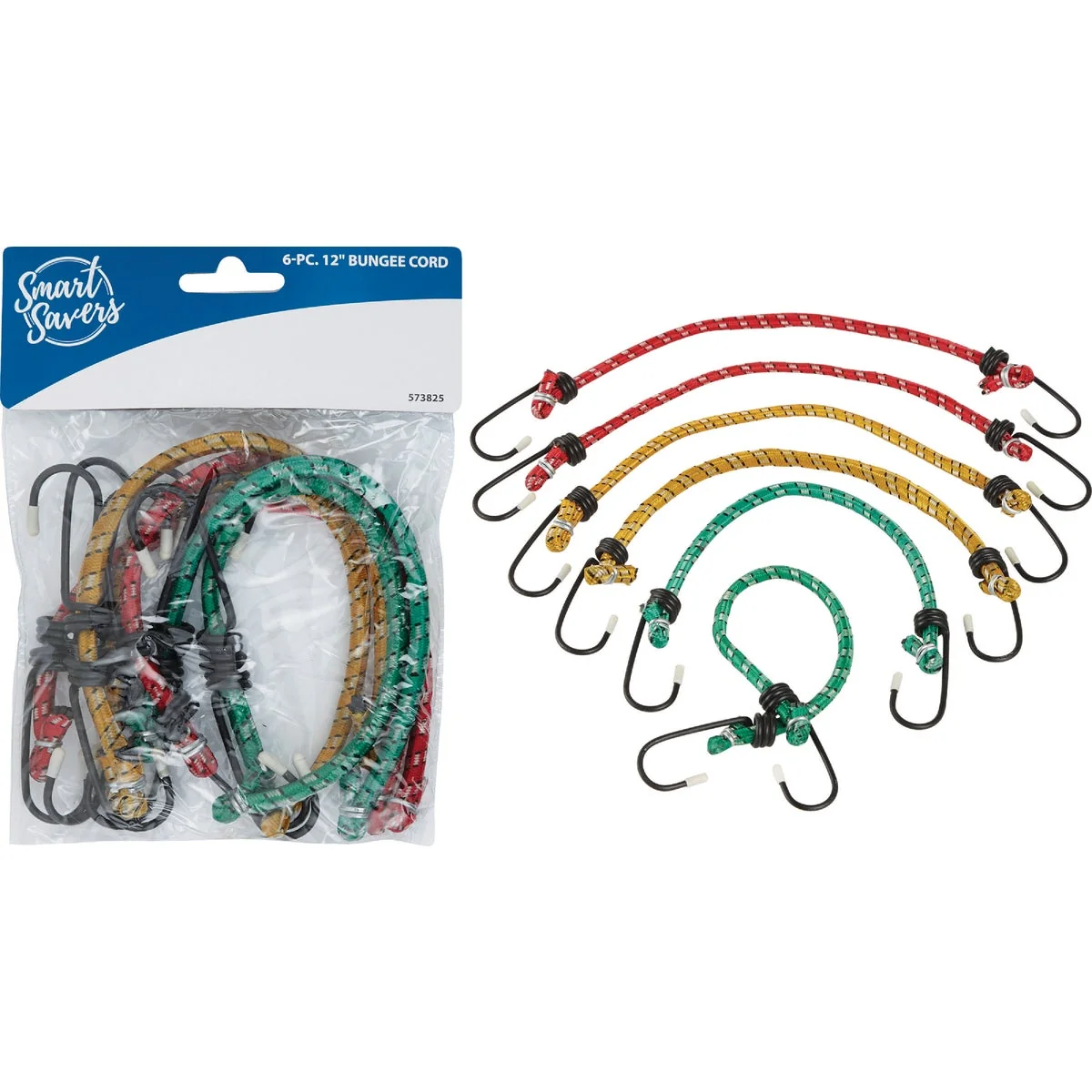 Crafted Smart Savers 6mm x 12 In. Coated Bungee Cord 6-Pack Soft