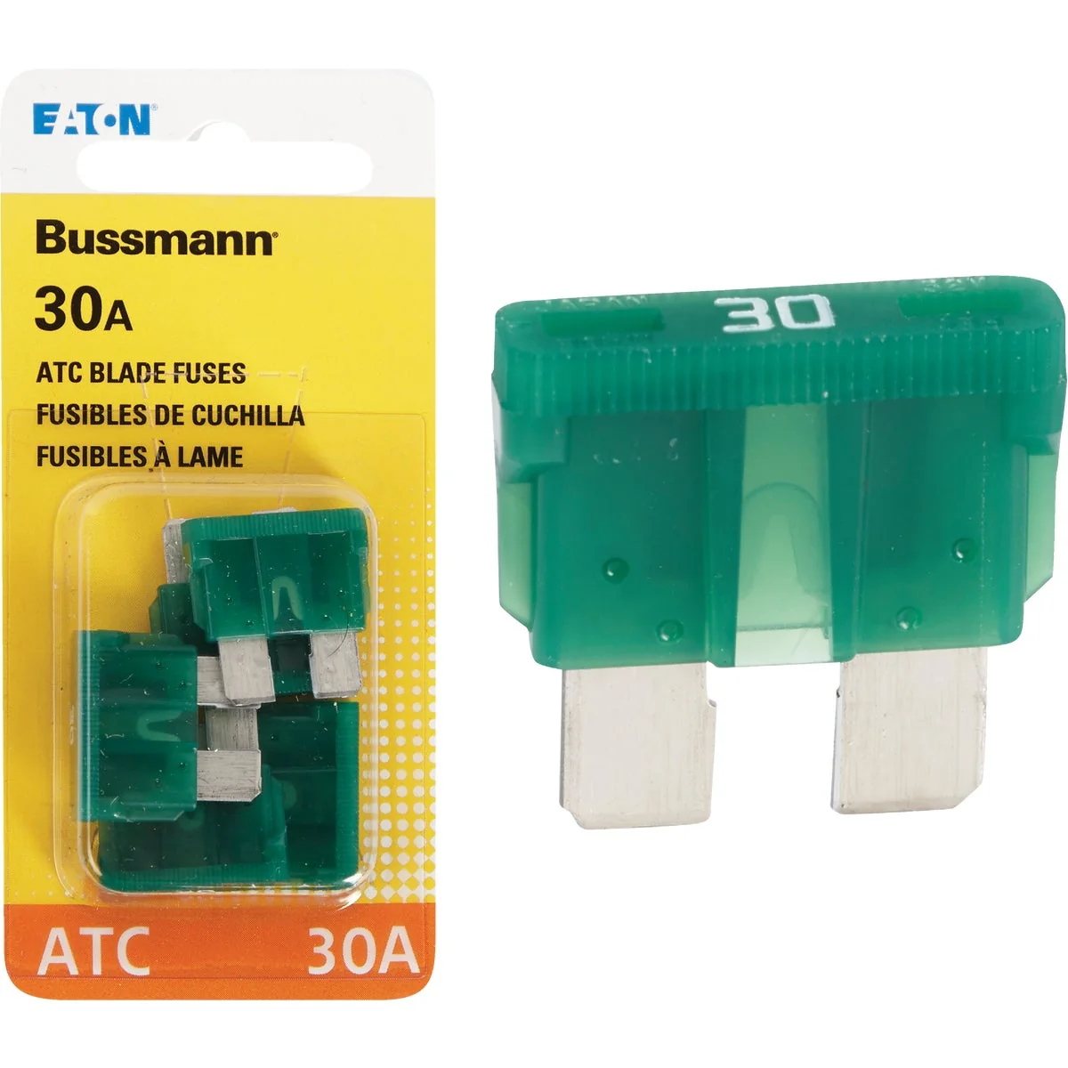 Genuine Bussmann 30-Amp 32-Volt ATC Blade Automotive Fuse 4-Pack Fashionable