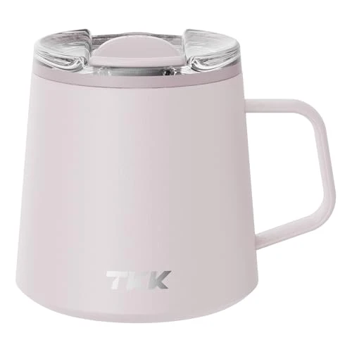 Safe 12 oz Insulated Coffee Mug with Handle Ceramic Coating Detachable Slider Lid Stainless Steel Tumbler Double Wall Vacuum Travel Cup Official