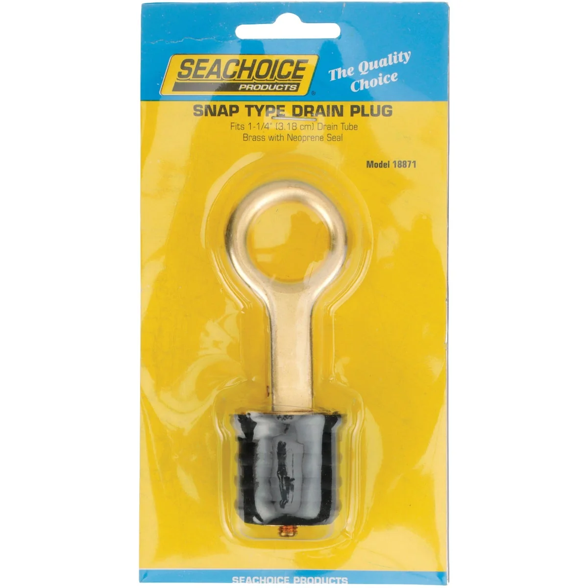 High-Performance Seachoice Snap-Lock 1-1 4 In. Brass Drain Plug Safe