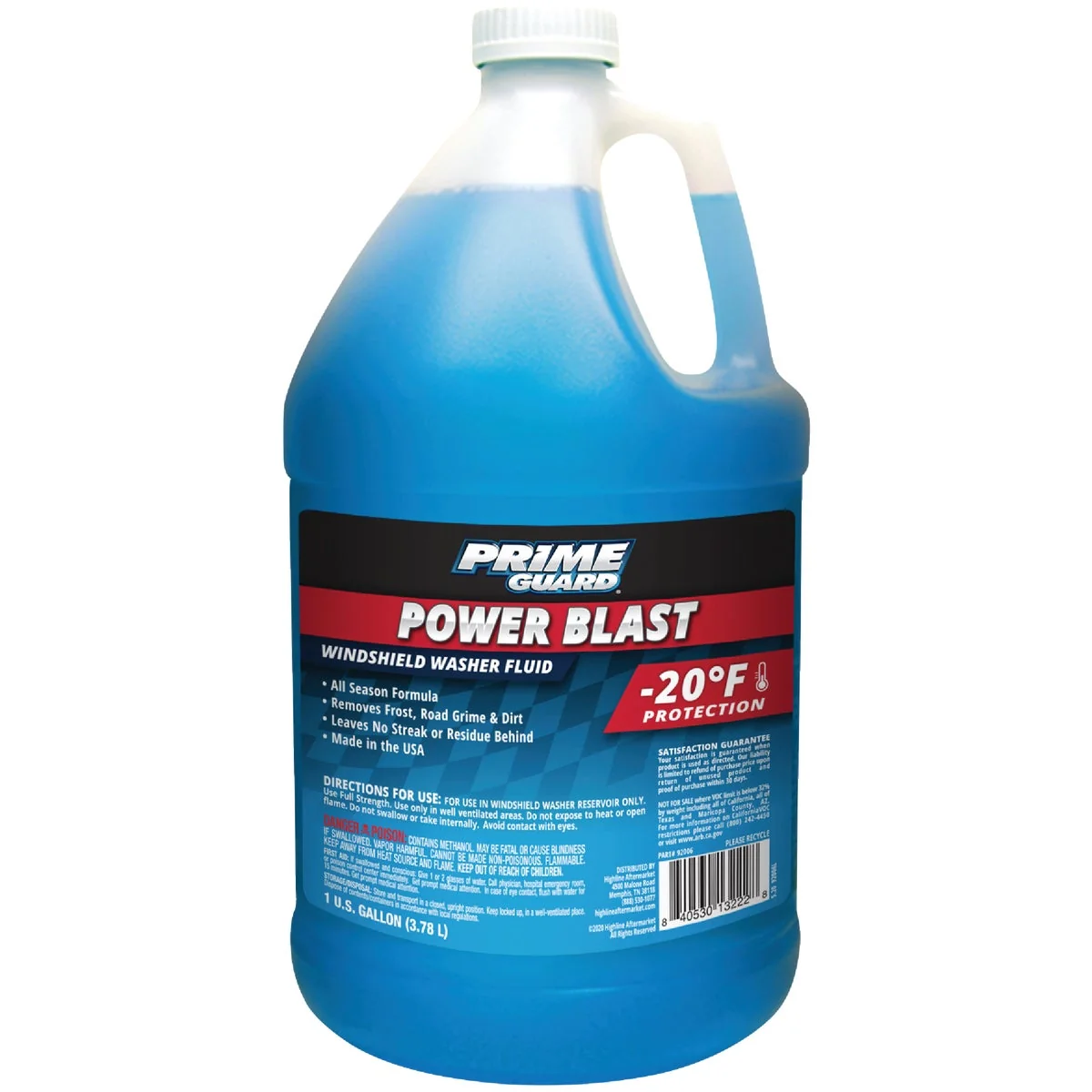 Excellent Prime Guard Power Blast 1 Gal. -20 Deg F All Season Formula Windshield Washer Fluid with Antize First-Class