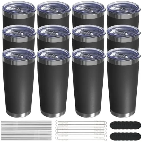 Natural 20oz Travel Coffee Tumbler 12 Count Certified
