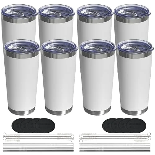 Premium 20oz Travel Coffee Tumbler 8 Count Professional