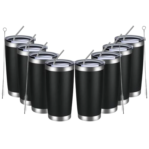 Efficient 20oz Tumbler 8 Pack Double Wall Vacuum Insulated Travel Mug Bulk 8 Count Original Design