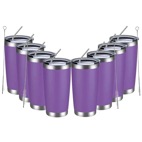 Responsible 20oz Tumbler 8 Pack Double Wall Vacuum Insulated Travel Mug Bulk 8 Count Relaxed