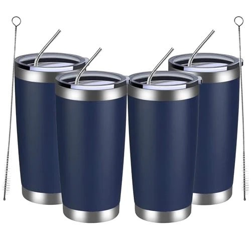 Healthy 20oz Tumbler 4 Pack Double Wall Vacuum Insulated Travel Mug Bulk 4 Count Trusted