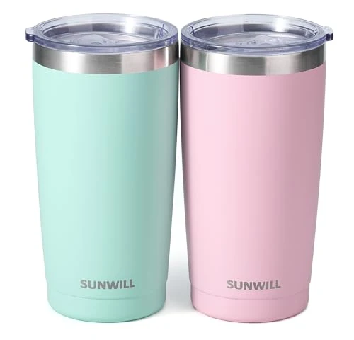 Sustainable Travel Coffee Mug with Lid 2 Count Crafted