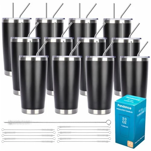 Sophisticated 20oz Stainless Steel Insulated Tumblers Bulk 12 Count Safe