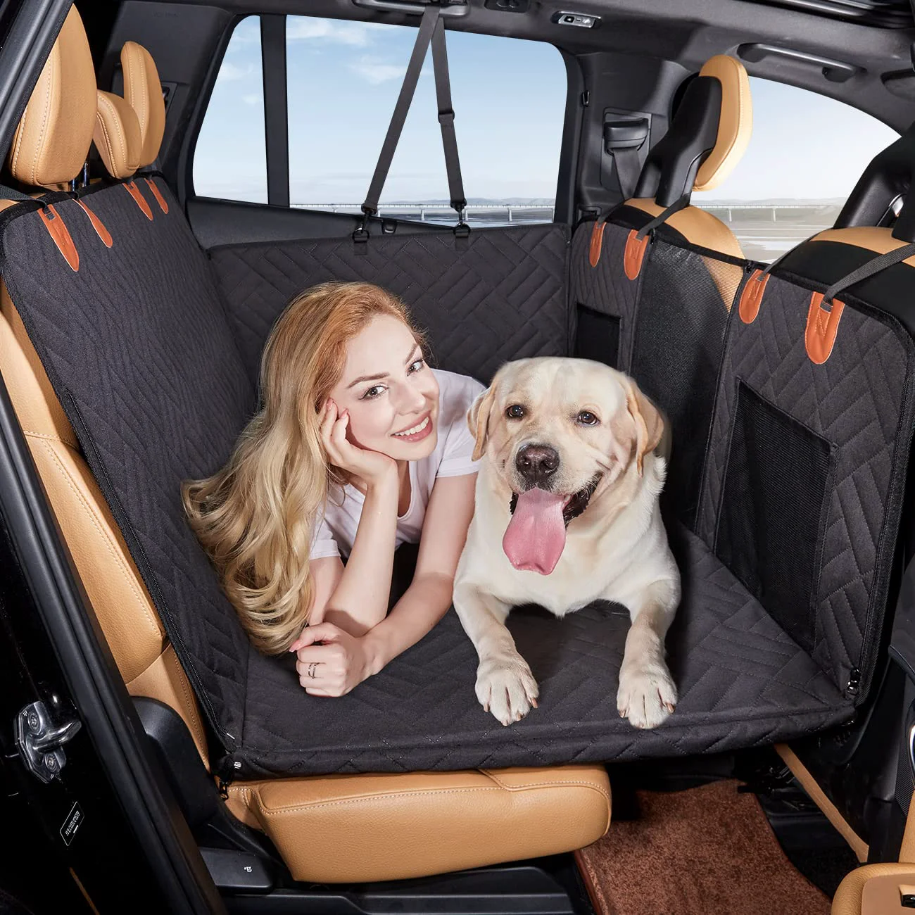 Exclusive YJGF Back Seat Extender – Dog Car Seat Cover Hammock 52x25 in Waterproof Non-Slip Artisan