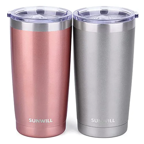 Easy-to-Use Travel Coffee Mug Set of 2 2 Count Durable