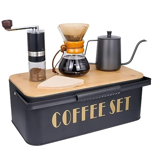 Secure Pour Over Coffee Maker Set Portable Pour Over Set Optimized