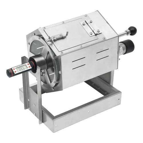 Trendy 0.66 2.65lb Automatic Coffee Roaster Coffee Bean Roasting Machine Commercial Coffee Gas Roaster with Thermometer Speed Controller Drum Type Gas Burner Require Top-Quality