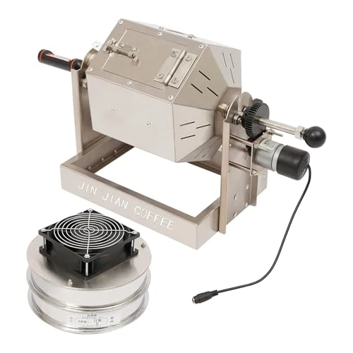 Natural 3.8L Drum Coffee Roaster Stainless Steel w Exceptional