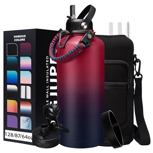 Efficient 87 oz Insulated Water Bottle with Straw 9 Count Sophisticated