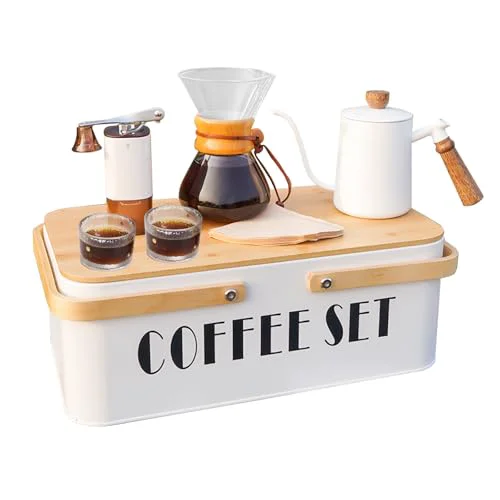 Elite Pour Over Coffee Maker Set Pour Over Coffee Dripper Manual Coffee Mill Grinder glass pour over coffee maker Detailed