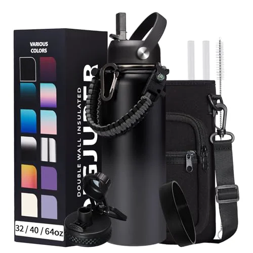 Flexible Vacuum Insulated Water Bottle 40oz 9 Count Premium Material