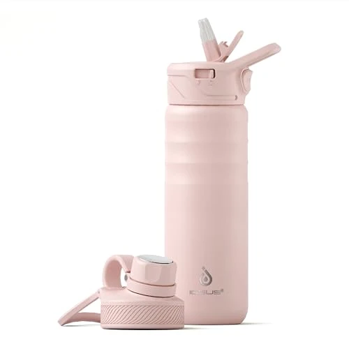 Expertly Made 24oz Stainless Steel Insulated Bottle with 2 Leak Green