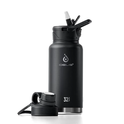 Reusable 32oz Stainless Steel Insulated Bottle with 2 Leak Consistent