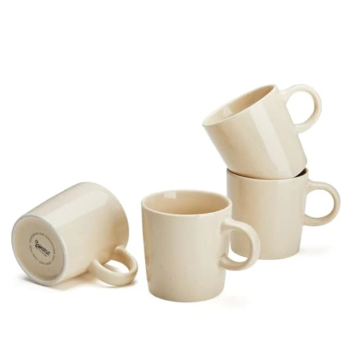 Crafted 4 Pack Porcelain Espresso Cups 3.5 Count Detailed