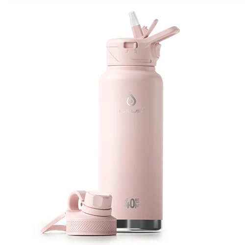 Quality 40oz Stainless Insulated Bottle with 2 Leak Premium