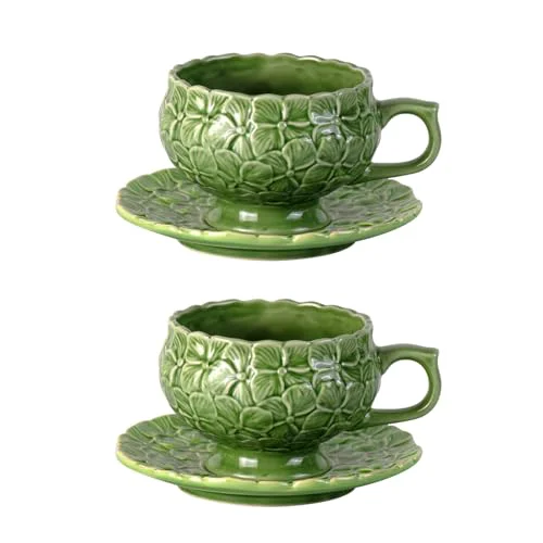 User-Friendly Tea Cups and Saucers Set of 2 2 Count Easy-to-Use