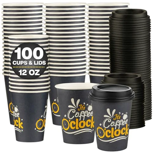 Selected Disposable Coffee Cups with Lids 100 Count Effective