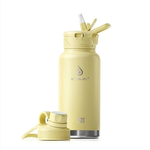 Fine Crafted Insulated Stainless Steel Water Bottle with 2 Leak Innovative