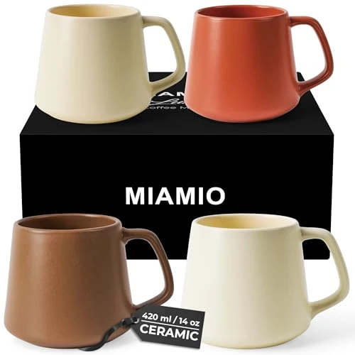 Top-Quality Coffee Mugs Set of 4 Eco-Friendly