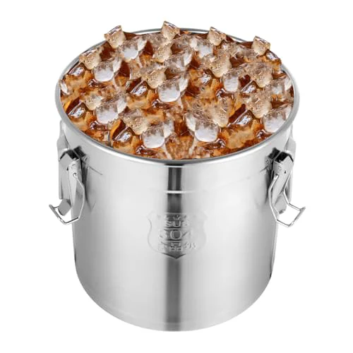 Smart 1115 OZ Stainless Steel Canister Rice Ce Grain Storage Containers with Lid Airtight Coffee Bean Storage Milk Flour Sugar Food Storage for Home Bar Restaurant Elite