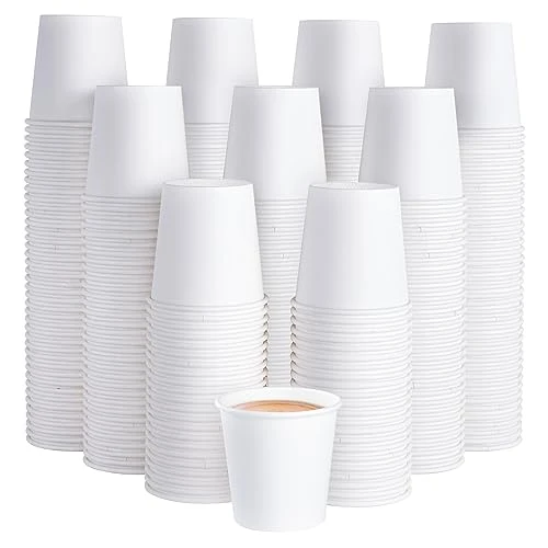 Top-Quality 300Pack 4oz Disposable Paper Coffee Cups White Hot Coffee Cups 300 Count Smart