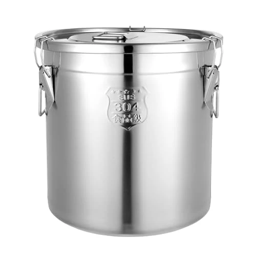 Prestigious 304 Stainless Steel Container 33L Airtight Food Storage Container with Lids Locking Clips Stainless Steel Bucket for Kitchen Official