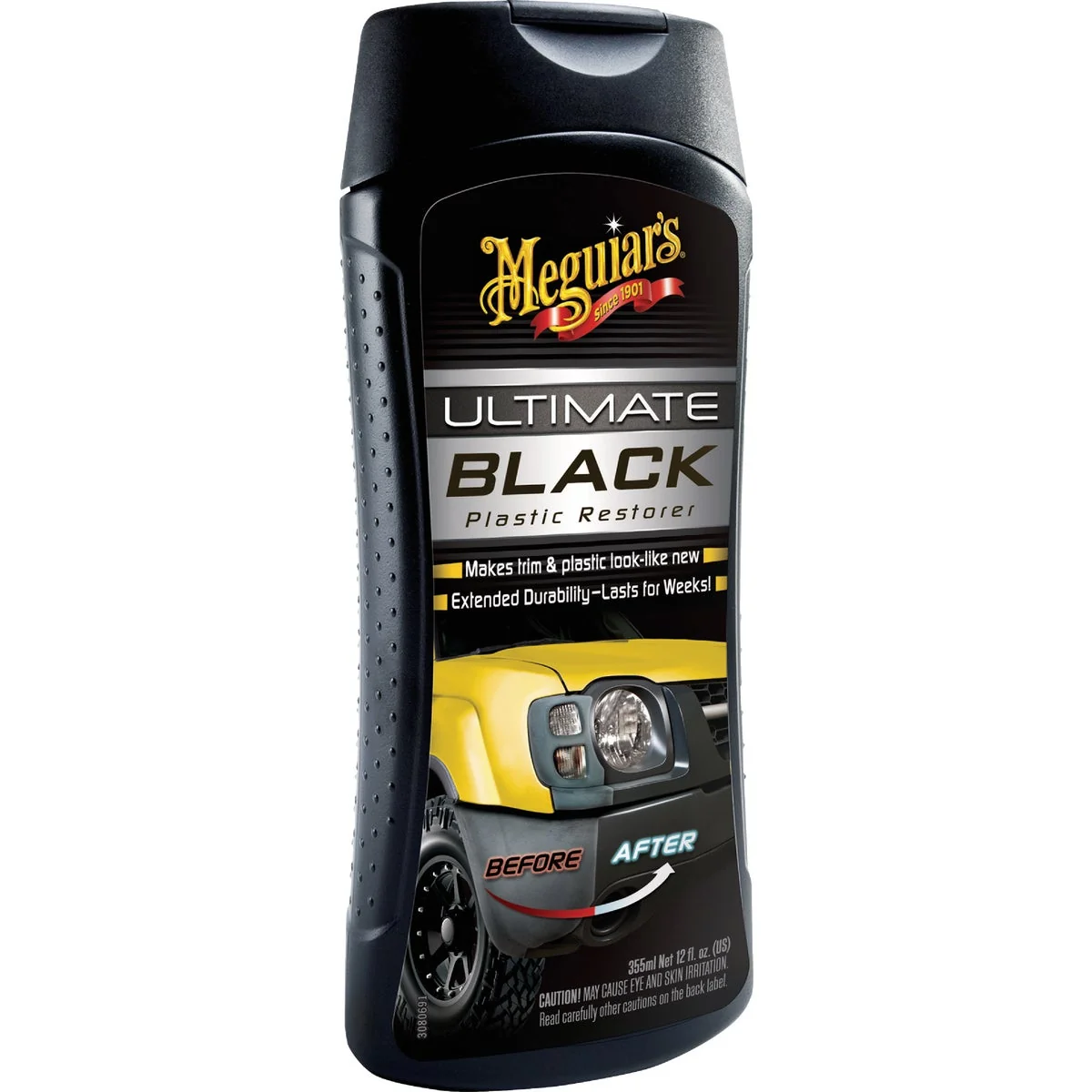High-Quality Meguiar's 12 Oz. Liquid Black Plastic Restorer Detailer Natural