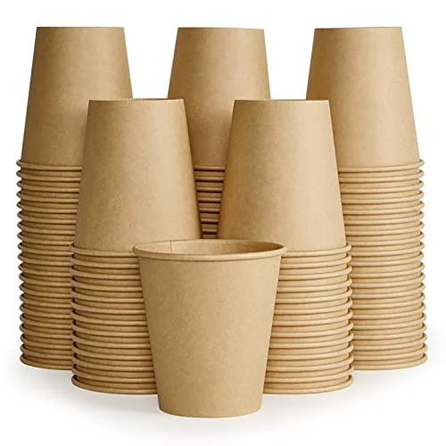 Exclusive 100 Pack 10 oz Kraft Paper Coffee Cups Fast