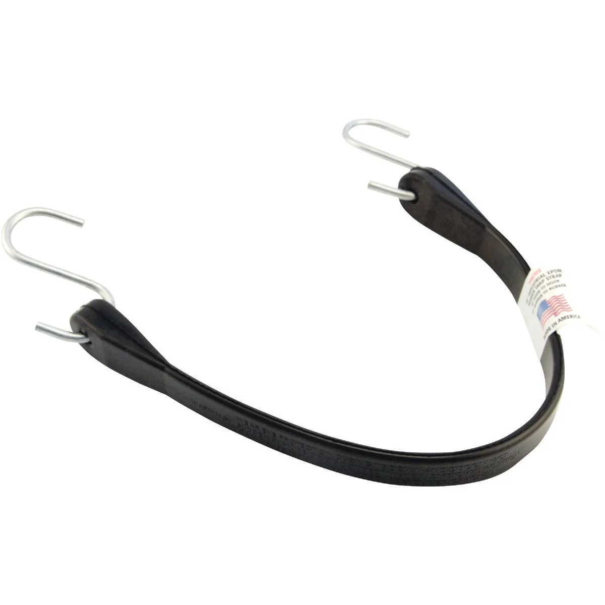 Lightweight Erickson 5 8 In. x 18 In. Hook-to-Hook Rubber Industrial EDPM Tarp Strap Black Functional