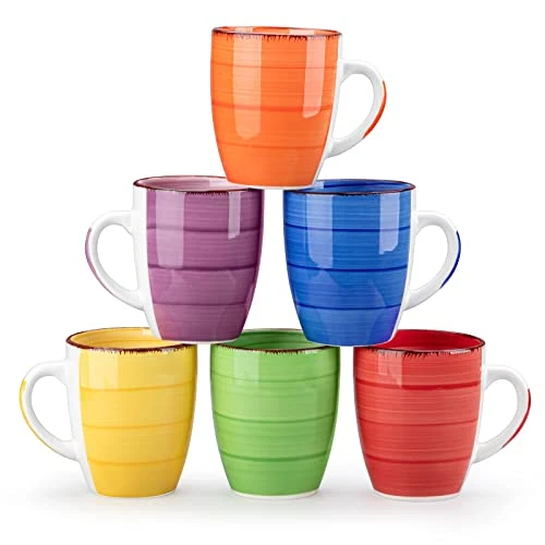 Powerful Bonita 12 Oz Coffee Mugs Set of 6 6 Count Authentic