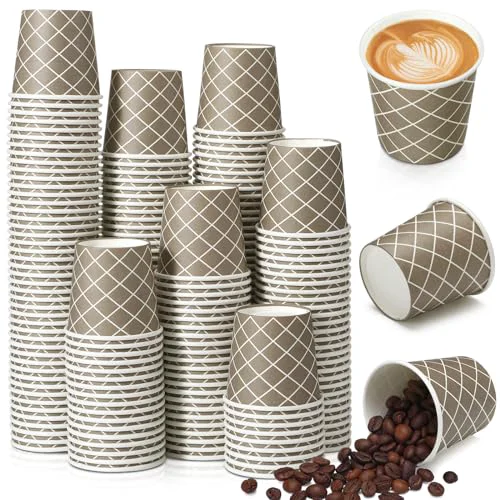 Detailed 200 Pcs Count 3 oz Disposable Coffee Cups Disposable Espresso Cups Small Paper Cups 3 oz Cups for Coffee Tea Cocoa Juice Mini Paper Cups for Cafes Offices and Home Fine