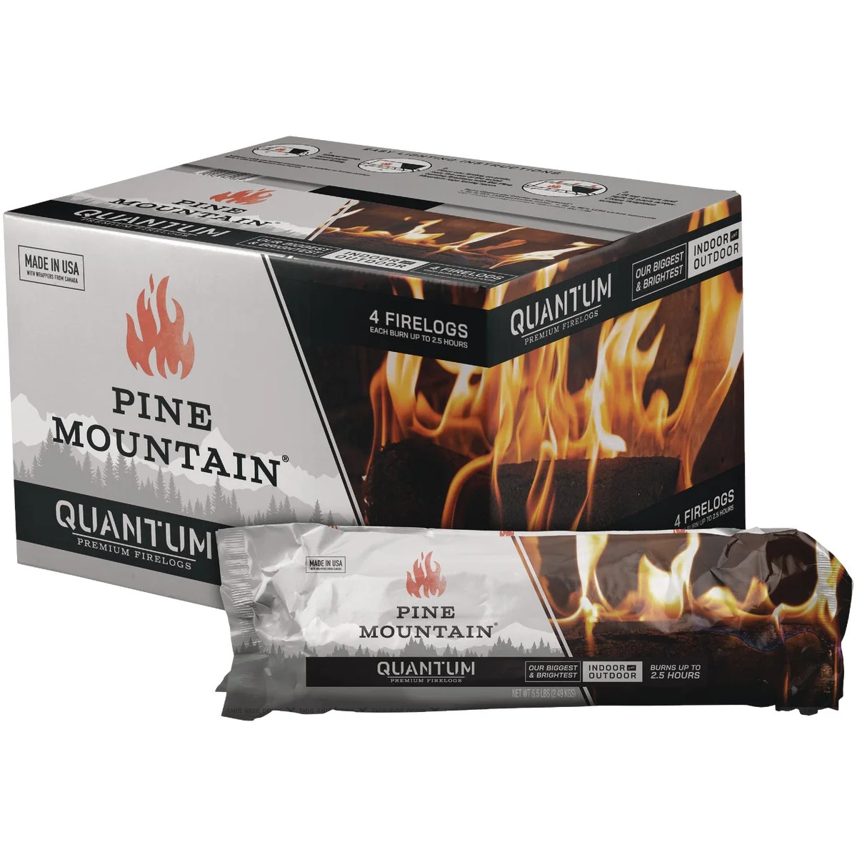 Traditional Pine Mountain Quantum 2-1 2 Hr. Fire Log Classic