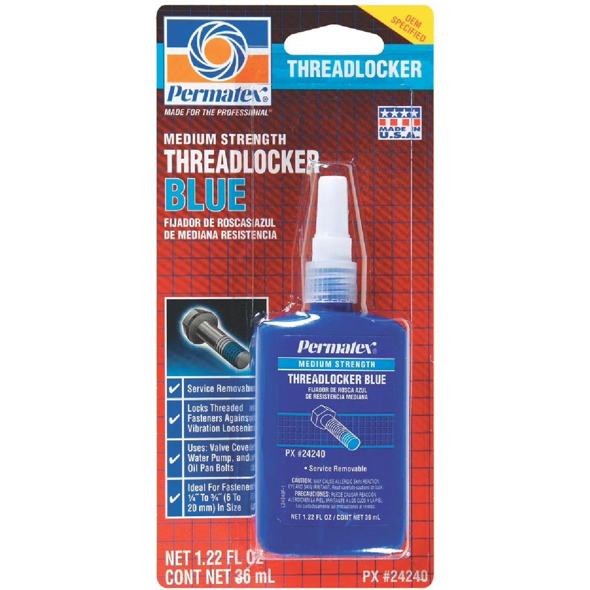 Smart PERMATEX 1.22 Oz. Blue Medium Strength Threadlocker Fine Crafted