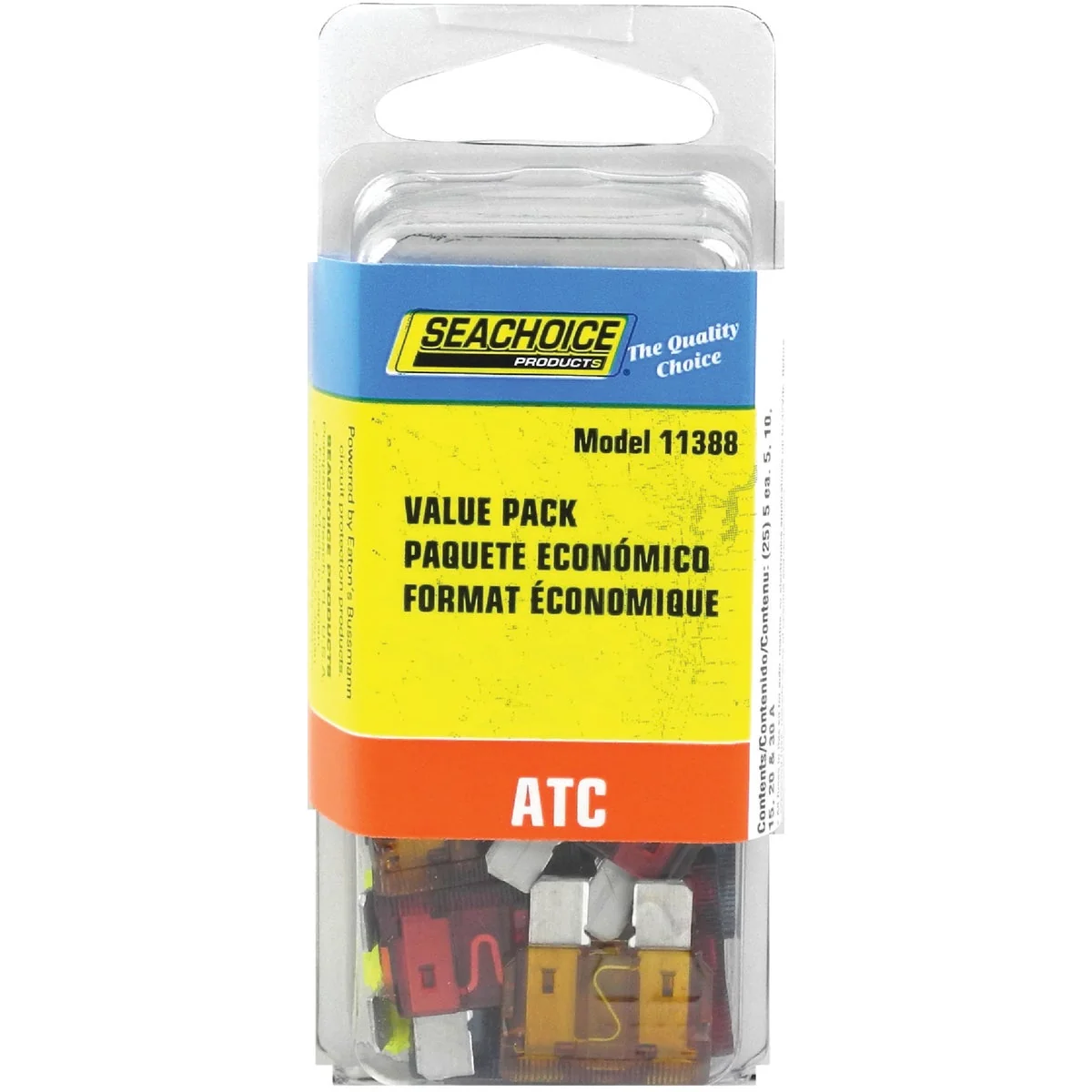 Responsible Seachoice Marine ATC Blade Fuse Assortment 25-Pack Solid
