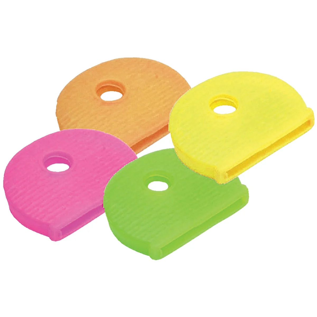 Organic Lucky Line Vinyl Key Identifier Cap Assorted Neon Colors 200-Pack Premium