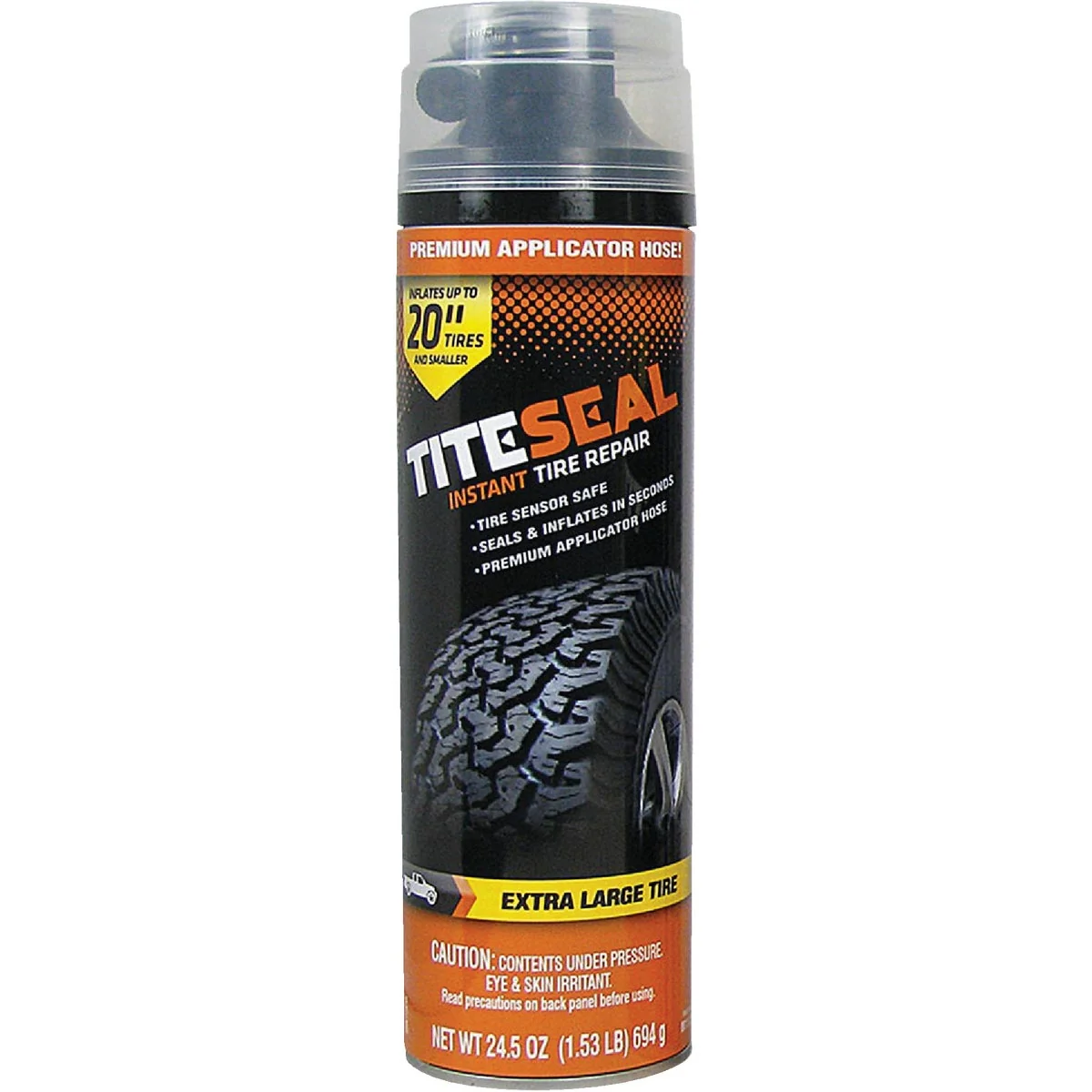 Effective Tite-Seal 24-1 2 Oz. Aerosol Truck SUV Tire Puncture Sealer and Inflator with 8 In. Applicator Hose Carefully Designed