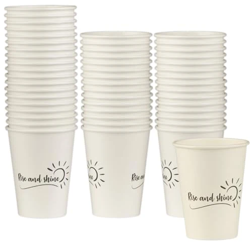 Sophisticated Disposable Coffee Cups 50 Count Solid