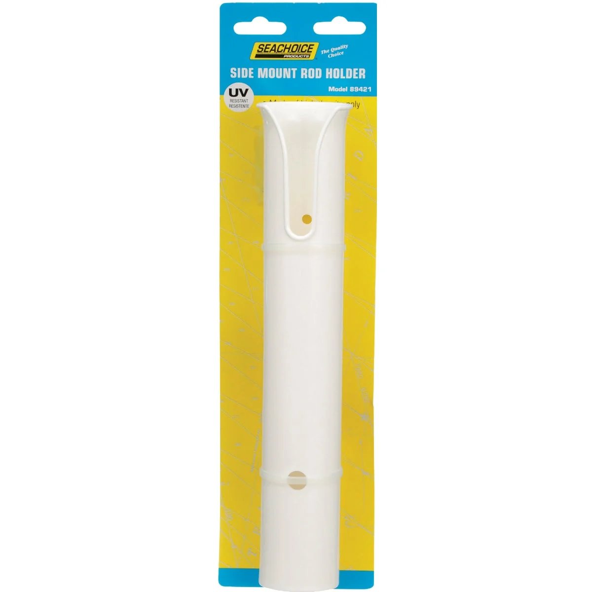 Original Design Seachoice 1-3 4 In. ID x 12 In. L White Polyurethane Side Mount Rod Holder Eco-Friendly