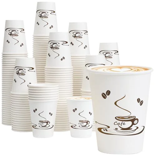 Reusable 500 Pack 12 oz Coffee Cups 500 Count Traditional
