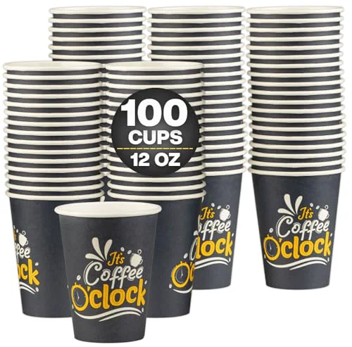 Excellent Disposable Coffee Cups 100 Count Artisan